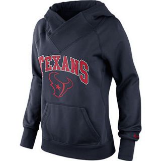 NIKE Womens Houston Texans All Time Therma FIT Hoody   Size Small, Marine/red