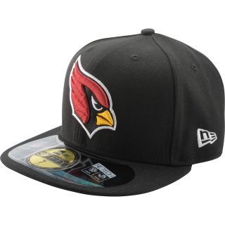 NEW ERA Mens Arizona Cardinals Official On Field 59FIFTY Fitted Black Cap  