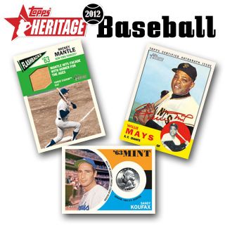 Topps 2012 MLB Heritage Value Pack Baseball Card Set with 18 Packs of 16 Cards