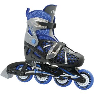Roller Derby Tracer Boys Adjustable Inline Skate   Size M 2 5, Black/blue (I 