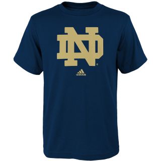 adidas Youth Notre Dame Fighting Irish Primary Logo Short Sleeve T Shirt   Size