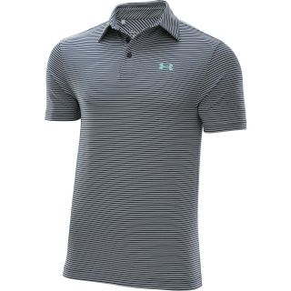 UNDER ARMOUR Mens Elevated Heather Stripe Short Sleeve Golf Polo   Size Small,