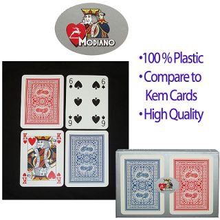 Modiano 100% Plastic Poker Playing Cards (10 P0463MO)