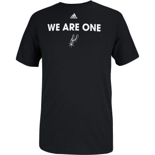 adidas Mens San Antonio Spurs We Are One Short Sleeve T Shirt   Size Medium,