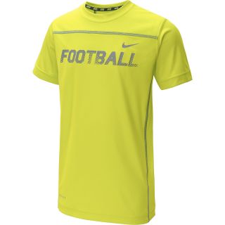 NIKE Boys Field Sport Football Short Sleeve T Shirt   Size Medium, Venom Green