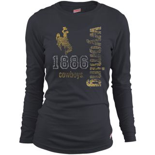 MJ Soffe Girls Wyoming Cowboys Long Sleeve T Shirt   Black   Size Large,