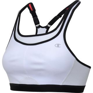 CHAMPION Womens All Out Support Wireless Sports Bra   Size 34c, White/black