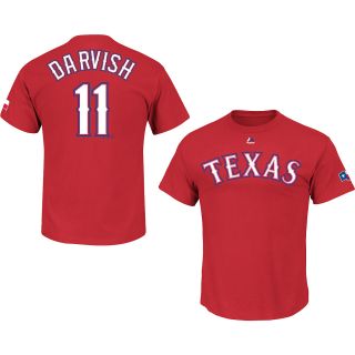 MAJESTIC ATHLETIC Mens Texas Rangers Yu Darvish Player Name And Number T Shirt