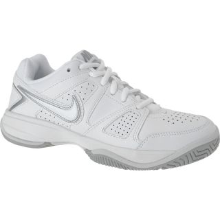 NIKE Womens City Court VII Tennis Shoes   Size 9, White/silver