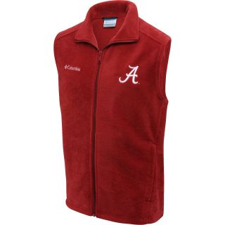 COLUMBIA Mens Alabama Crimson Tide Full Zip Flanker Vest   Size Small, Beet