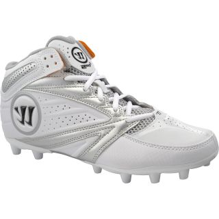 WARRIOR Mens Second Degree 3.0 Lacrosse Cleats   Size 7.5, White/silver