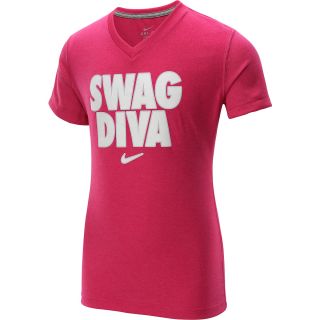 NIKE Girls Legend Swag Diva Short Sleeve T Shirt   Size XS/Extra Small, Vivid