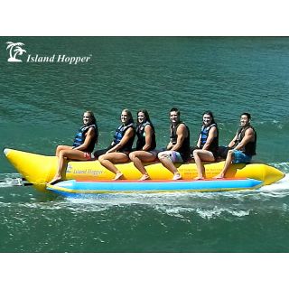 Island Hopper 6 Passenger Inline Whale Rider Banana Water Sled (PVC 6 WR)