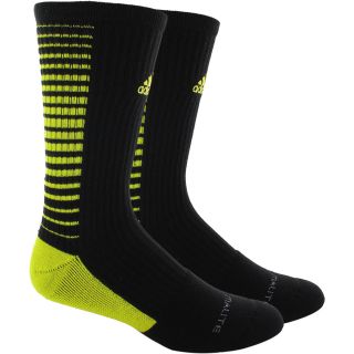 adidas Team Speed Vertical Crew Sock   Size Large, Black/vivid Yellow (5127137)