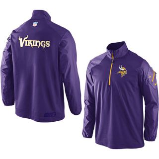 NIKE Mens Minnesota Vikings Hybrid Half Zip Top   Size Medium, Purple/gold