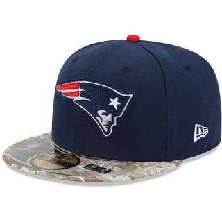 NEW ERA Mens New England Patriots Salute To Service Camo 59FIFTY Fitted Cap  
