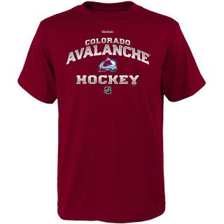 REEBOK Youth Colorado Avalanche Authentic Elite Short Sleeve T Shirt   Size