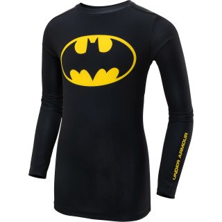 UNDER ARMOUR Boys Alter Ego Batman Fitted Long Sleeve Shirt   Size Medium,