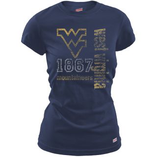 MJ Soffe Womens West Virginia Mountaineers T Shirt   Navy   Size Small, West