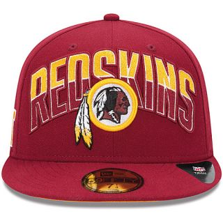 NEW ERA Mens Washington Redskins Draft 59FIFTY Fitted Cap   Size 7.375, Red