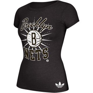 adidas Womens Brooklyn Nets Originals Shootout Short Sleeve T Shirt   Size Xl,
