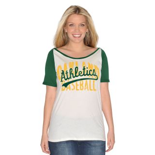 G III Womens Oakland Athletics Dinger Short Sleeve T Shirt   Size Large