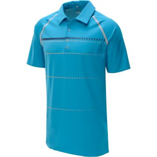 adidas Mens Puremotion Tour ClimaCool Stripe Print Golf Short Sleeve Polo  