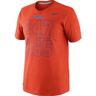 NIKE Mens Florida Gators 24/7 Short Sleeve T Shirt   Size Small, Orange