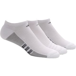 adidas 3PK Superlite No Show Socks   Size Sock Size 6 12, White/aluminum 2/med