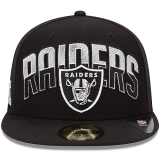 NEW ERA Mens Oakland Raiders Draft 59FIFTY Fitted Cap   Size 7, Black