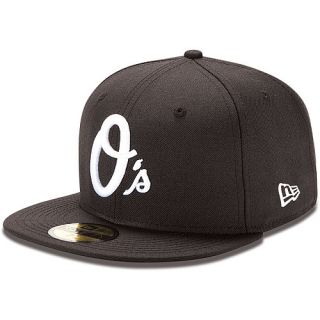 NEW ERA Mens Baltimore Orioles 59FIFTY Basic Black and White Fitted Cap   Size