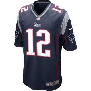 NIKE Mens New England Patriots Tom Brady Game Team Color Jersey   Size Large,