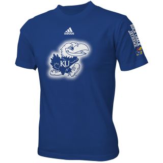 adidas Youth Kansas Jayhawks Sideline Elude Short Sleeve T Shirt   Size Xl