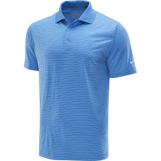 NIKE Mens Victory Stripe Short Sleeve Golf Polo   Size Large, Valor Blue