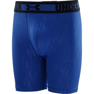 UNDER ARMOUR Boys HeatGear Sonic Fitted 4 inch Shorts   Size Small, Royal/neo