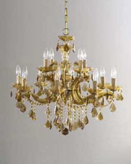 12 Light Amber Chandelier