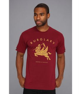 Crooks & Castles Burglary Knit Crew T Shirt Mens T Shirt (Burgundy)