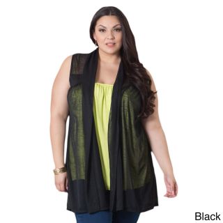 Sealed With A Kiss Womens Plus Size Harper Sheer Lightweight Vest