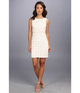 Christin Michaels Sleeveless Sheath Lace Dress Womens Dress (White)