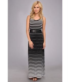 Ninety Stripe Dress w/ Belt Womens Dress (Black)