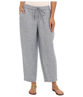 Jones New York Pull On Pant w/ Back Patch Pocket Womens Casual Pants (Blue)