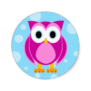 Who? Mrs. Owl Cartoon Sticker
