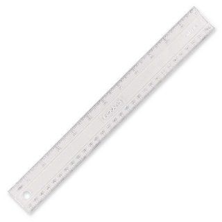 Flexible Ruler, English and Metric Measurements, 12", Clear, Sold as 1 each 