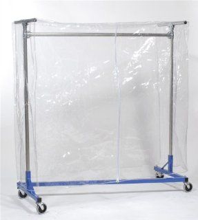 CLEAR COVER ONLY for 5ft Z Rack with 6ft Uprights   Rack sold Separately (Clear) (72"H x 64"W x 24"D)   Free Standing Garment Racks