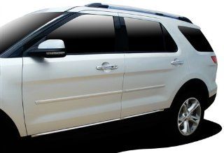 2011 2013 Ford Explorer Body Side Moldings (Bordeaux Reserve Pearl FQ) with Chrome Insert Automotive
