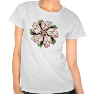 Flower Pentagram T shirts