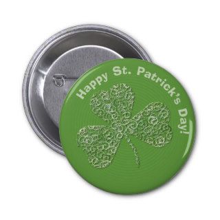 Eerie shamrock Happy St. Patrick's Day   Button