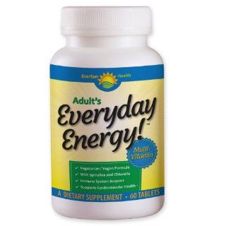 Everyday Energy Once Daily Multivitamins without Iron, Tablets for Adult Men & Women, includes Organic Spirulina, Chlorella, Alfalfa Juice, 5 B Vitamins & A, C, D & E plus Minerals to Support Good Health, 60 Day Supply   Best Satisfaction Guara
