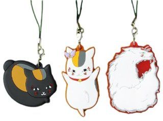 Natsume's Book of Friends Original Exhibition limited 3D rubber strap all three sets (black puss, puss spots) (japan import) Toys & Games