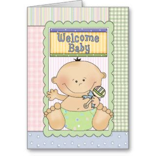 Welcome Baby Boy Congratulations Greeting Card